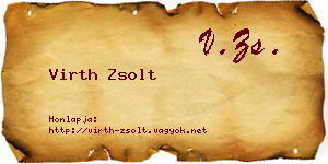 Virth Zsolt névjegykártya
